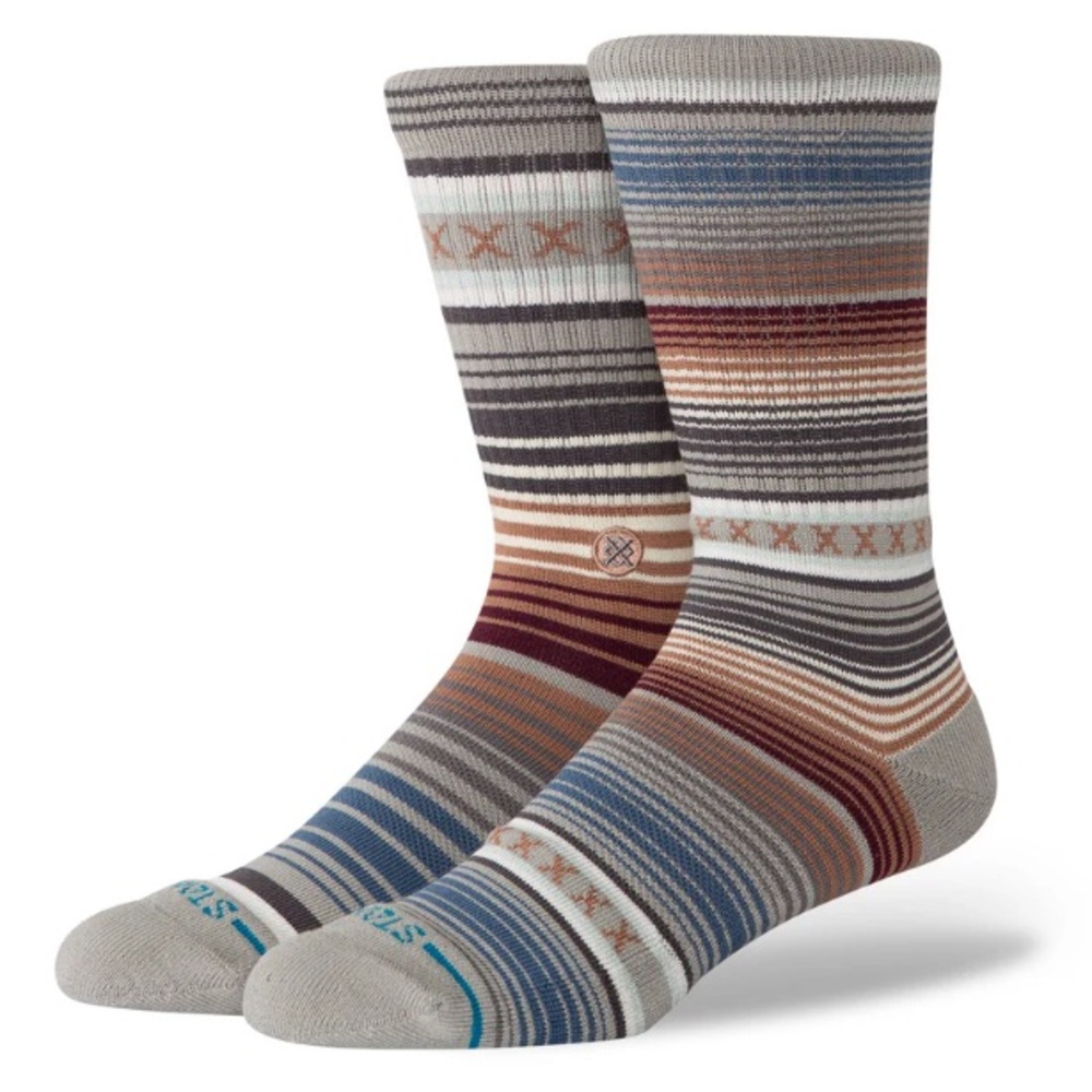 STANCE Unisex Casual Combed Cotton Mid Cushion Crew Socks - CURREN ST CREW